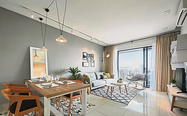 实达集团重视视公寓单位的每一个细节，包括整体的设计概念强调宽敞舒适。