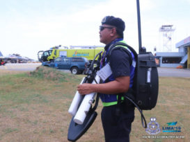 【2019浮罗交怡国际海空展】  武吉阿曼警察总部  出动无人机杀手