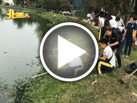 爱护河流从我们做起 日新280名学生齐齐动起来
