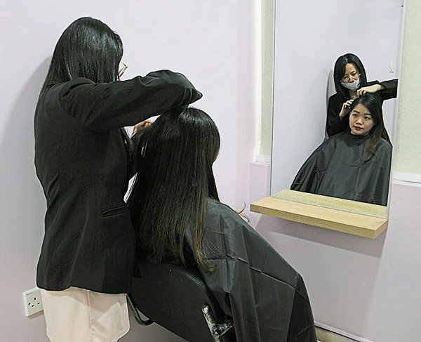 贵宾养发和护发室。