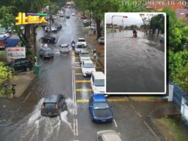 槟岛下雷雨 数地区积水