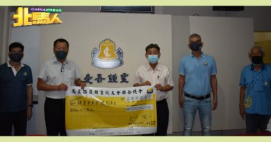 锺灵校友会联合总会 移交20万予母校建委会