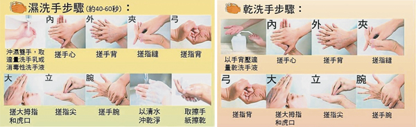 不管用水洗手或用搓手液，都必须谨记这些步骤，才能有效杜绝病毒。