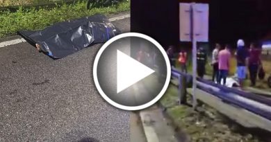 疑撞到猫后翻覆 妻死夫重伤