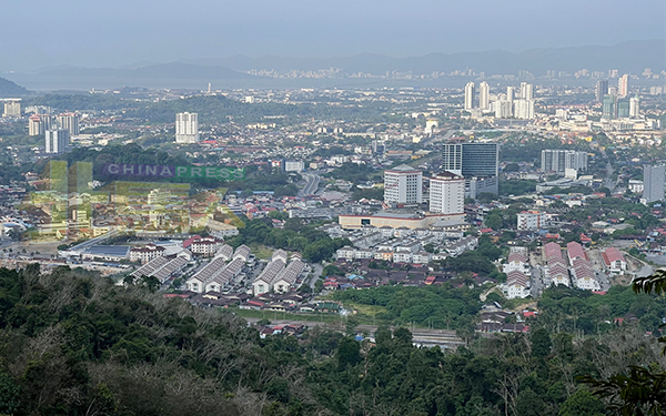 City, Bukit Mertajam, Penang, Malaysia, 城市, 大山脚, 槟城, 鸟瞰图