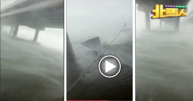 槟大桥下钓鱼 遇上狂风暴雨 网民惊呼太危险