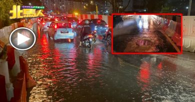 发林天德园大道淹水？ 胡启贤：“是积水”