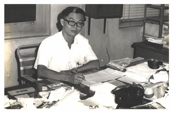 在槟城《南洋商报》当编辑时期的华运栋。