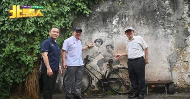 曹观友倪可敏尤端祥 到“姐弟共骑”壁画打卡