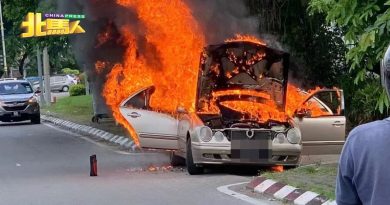 米都 15小时 传2宗火烧车  4轿车被烧毁 无人伤