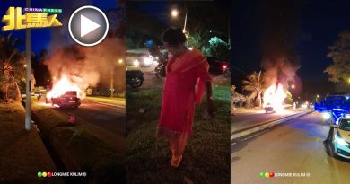 火烧车 女司机仓皇逃生