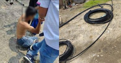 4男子偷电缆遭撞破 3逃跑 1落网