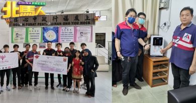2造访峇冬丁宜安老院 捐3千援助金与冷热水机