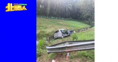 失控撞大道防撞栏 无驾照司机伤重死亡