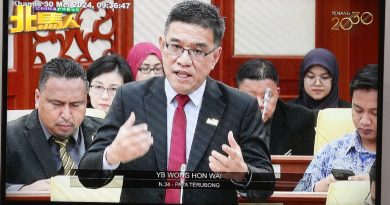 槟州议会︱ 通过机场抵达中国游客  黄汉伟：增49.86%