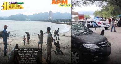 强风来袭红色警报还也不怕 警方民防部队到场劝：“别下海”