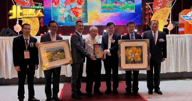 陈昌孔回馈槟留台同学会  赠2画拍卖筹得1万8000