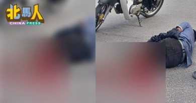 恐怖车祸！ 骑士翻摩哆左腿皮开肉绽 重伤入院