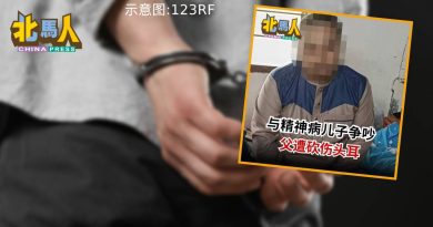 涉嫌砍伤父  疑肚饿现身 精神病儿乖乖被捕