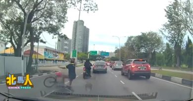 又有外劳骑脚车出事！ 与摩哆擦撞 双双摔伤在地