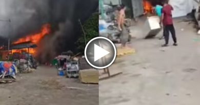 鲁乃一橡胶厂大火 员工紧急撤离