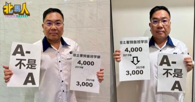 陈诠峰抨政府“A-不是A”宣布 非土著预科班学额降1000个