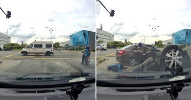 赶救护车酿祸！轿车闯红灯连环撞 4人伤