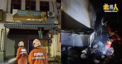 餐饮店凌晨失火  底楼厨房烧毁3成