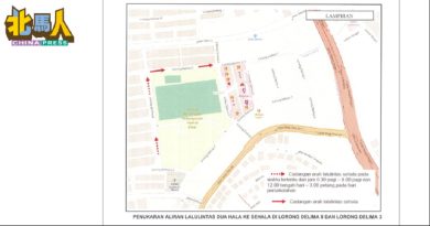 22日起试行3个月 Lorong Delima 3和8改单向道