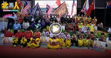 第14届槟国际高桩舞狮赛 柔佛沙威文青龙狮团摘冠
